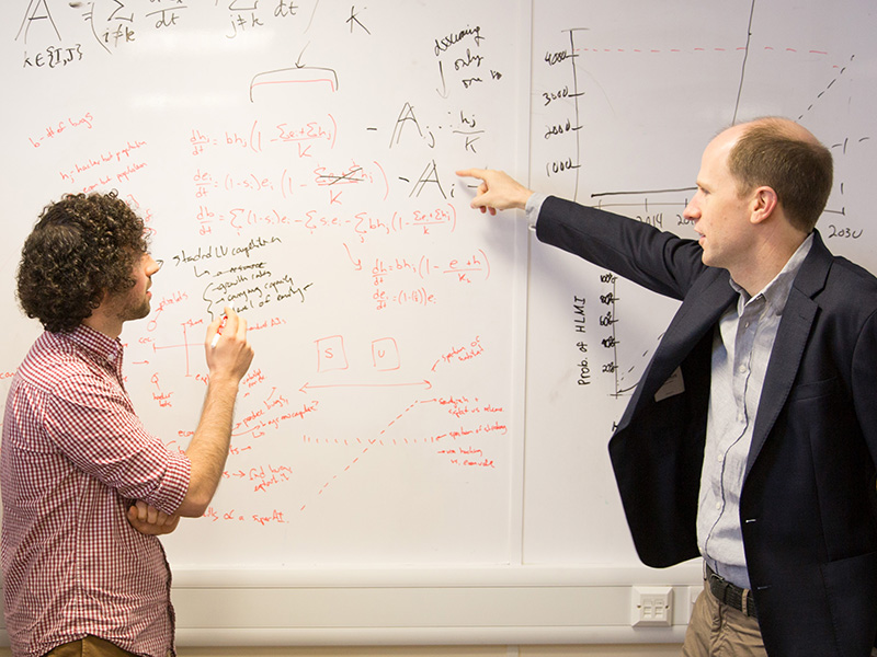 Researcher Ben Garfinkel with Professor Nick Bostrom, Founding Director of the Future of Humanity Institute. Image: Kinga, Fisher Studios.