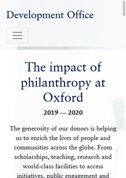Preview of Philanthropy Report 2019-20 microsite