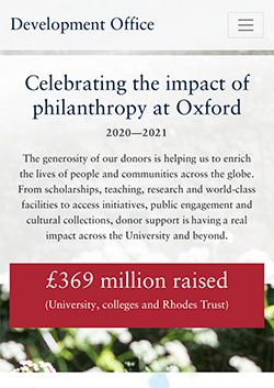 Preview of Philanthropy Report 2020-21 microsite