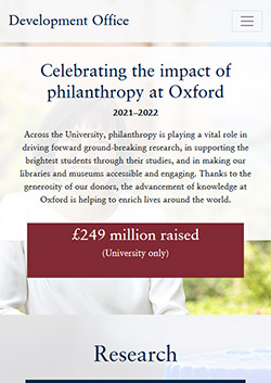 Preview of Philanthropy Report 2021-22 microsite