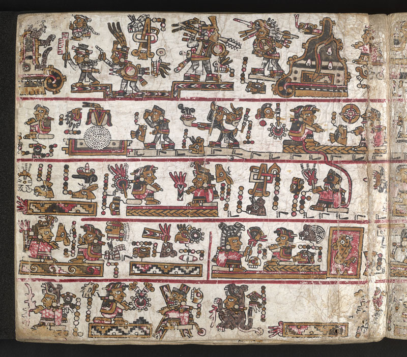 A page preserved by the Bodleian Libraries from the Codex Ñuu Tnoo
