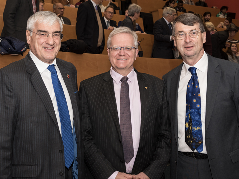 Sir Michael Hintze, Prof Brian Schmidt and Prof Roger Davies (left to right)