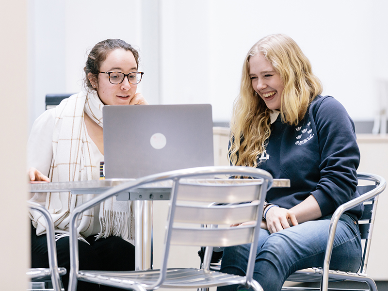 Two computer science students by Anna Lukala/Department of Computer Science