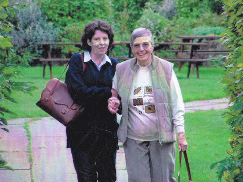 Jean Williams (right) with her cousin Jan Winstanley. Photo by Alan Winstanley