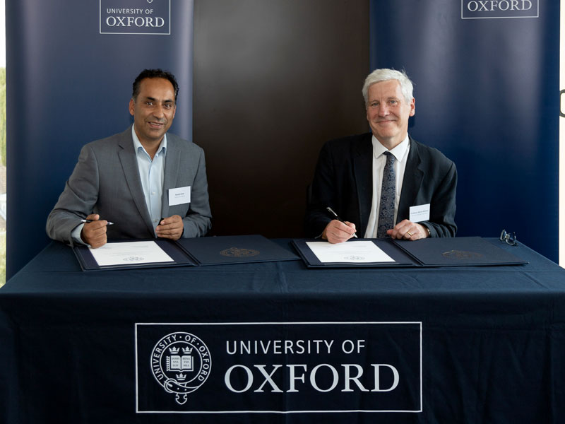Rashid Shah and Professor Martin Williams at the signing ceremony. Photo by Keith Barnes Photography