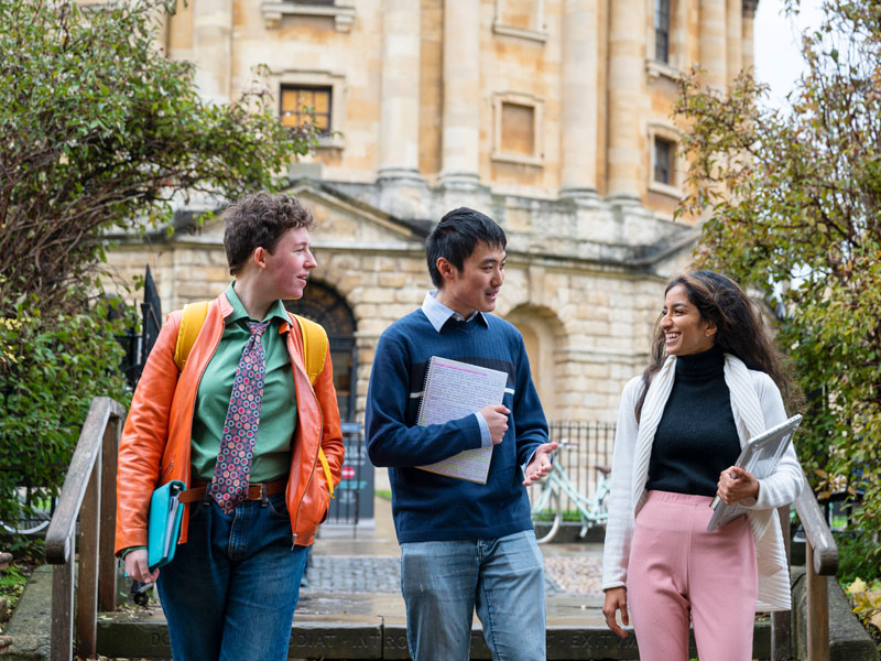 Graduate students walking through Oxford by Oxford University Images / John Cairns Photography Graduate students walking through Oxford by Oxford University Images / John Cairns Photography