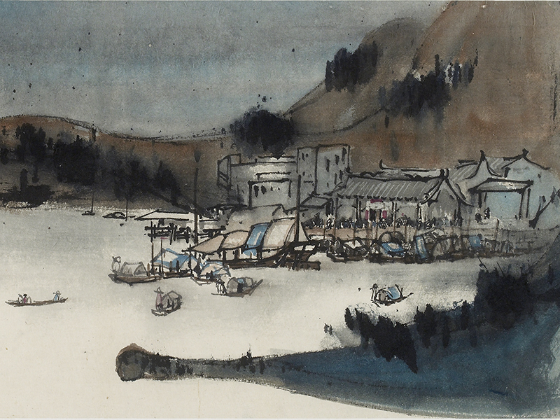 Lui Shou-Kwan, 'Cheung Chau' (detail) © Ashmolean Museum, University of Oxford. Reproduced with kind permission of the artists' estate