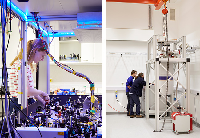 At work in the laboratory. Photo by Jack Hobhouse