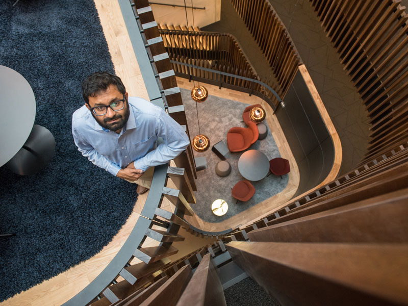 Professor Siddharth Parameswaran inside the Beecroft Building. Photo by John Cairns