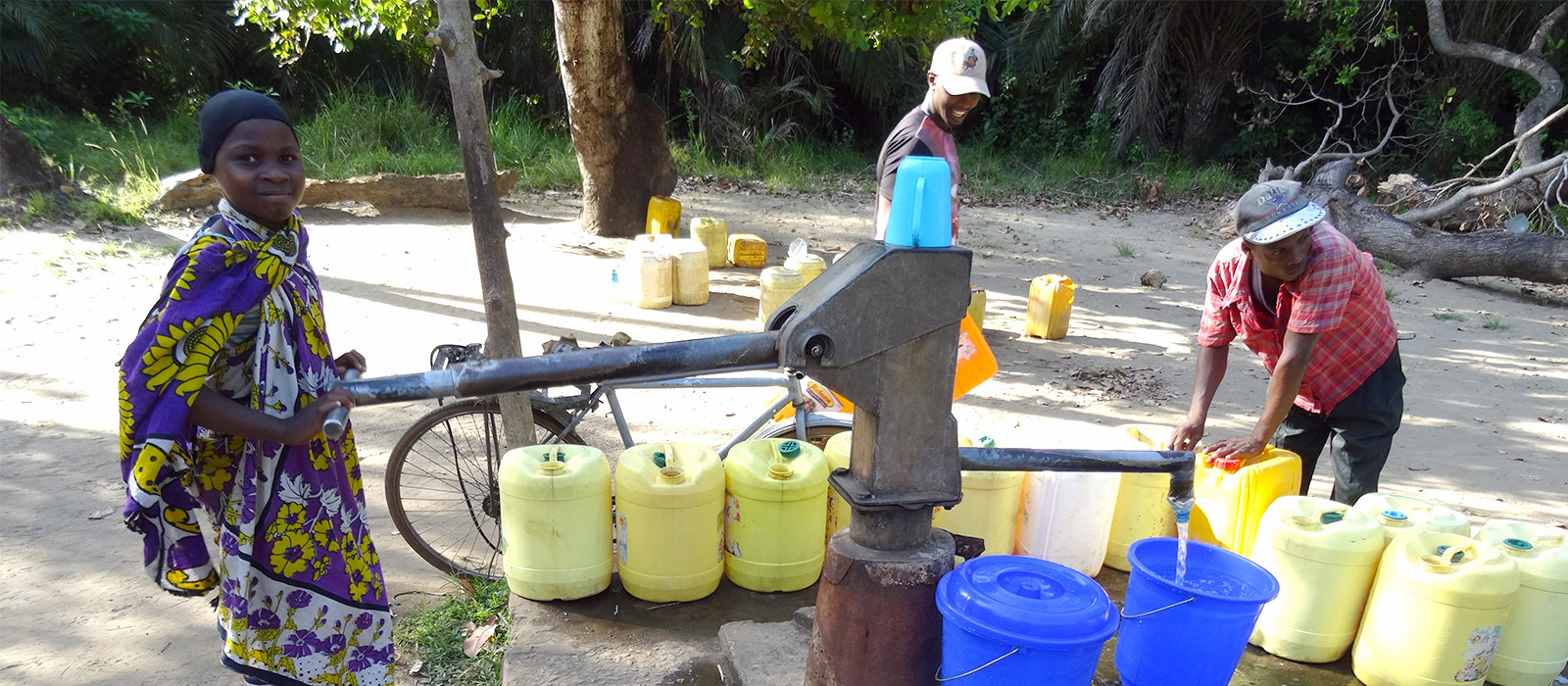 A smart handpump in use in Kenya. Photo by Tim Foster