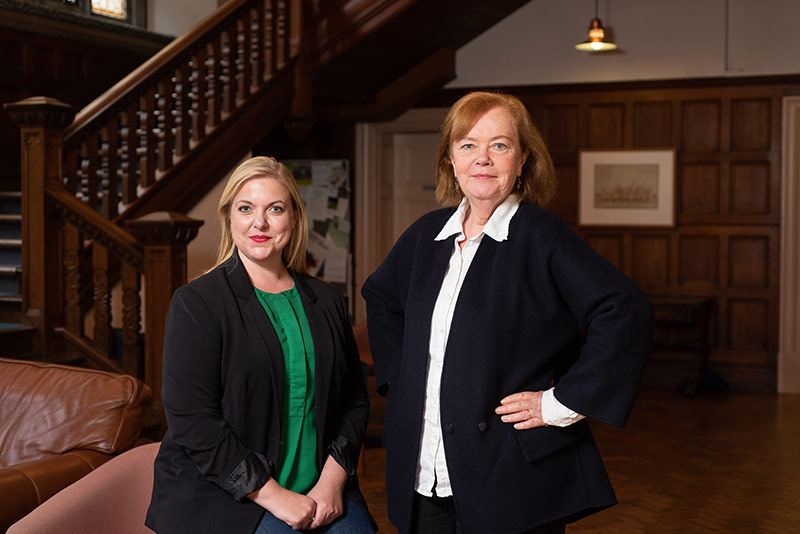 Professor Jo Boyden with Senior Education Researcher Dr Rachel Outhred. Photo by John Cairns