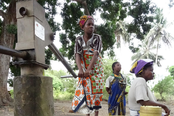 Women using Smart Handpump