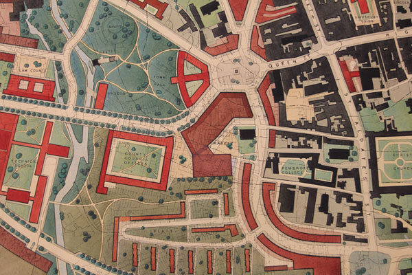 Thomas Sharp map of Oxford