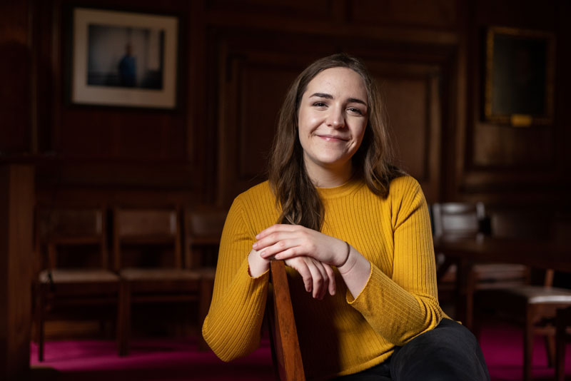 Marie-Ann Harvey at Wadham College. Photo by John Cairns