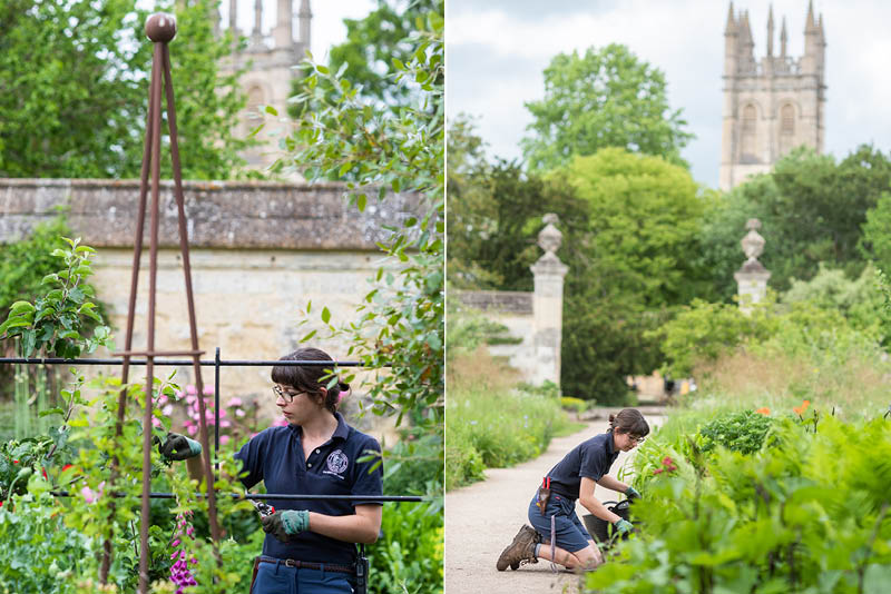 Apprentice Laura Quinlan at Oxford’s Botanic Garden
