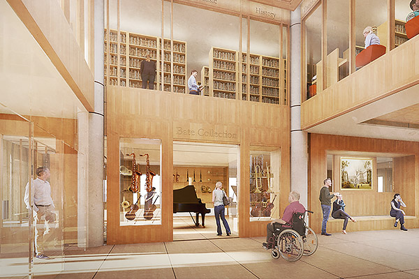 An architectural rendering of the Bate Collection’s new home in the Schwarzman Centre