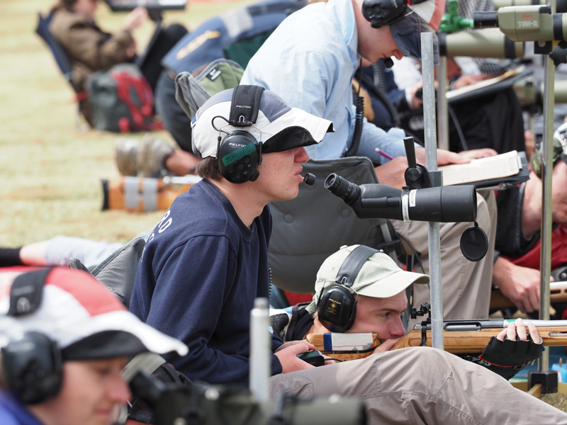 Coaches and shooters in the Chancellors match